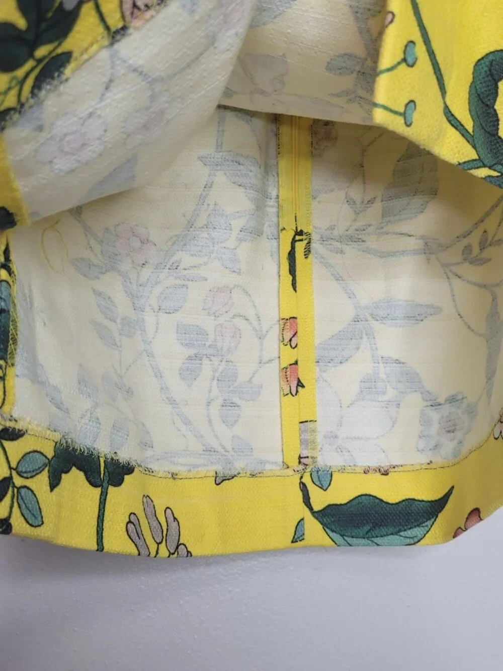 Loft Outlet yellow green flower print whimsy short bright garden party skirt 2